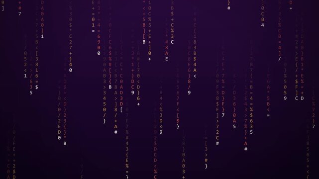 Ocean Blue Digital Code Rain, Seamless Loop Animated Background 4K