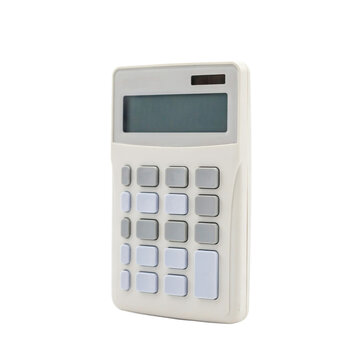 White digital calculator on table