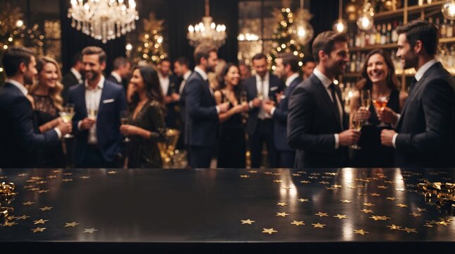 Business networking event with professionals socializing and drinking in an elegant festive setting with professionals mingle converse conversation