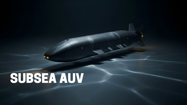 Subsea autonomous underwater vehicle exploring ocean depths for