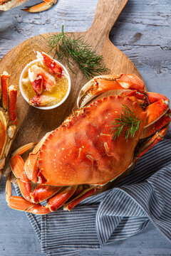 Platter of King Crabs with Butter and Lemon