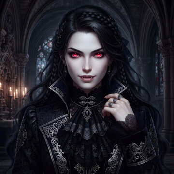 Gothic vampire woman