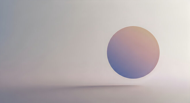 A minimalist abstract sphere floating above a smooth surface for a creative national day celebration design concept