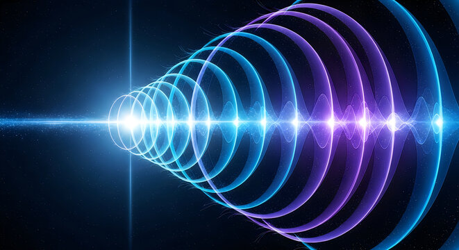 Abstract digital light waves radiating outward for a modern national day celebration background and graphic design project