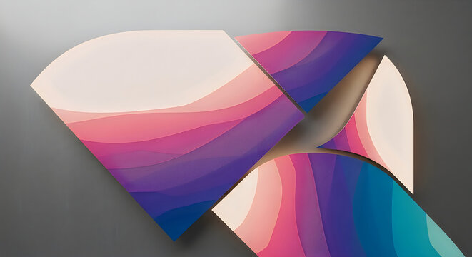 Abstract colorful geometric shapes designed for a modern national day celebration background and graphic design project