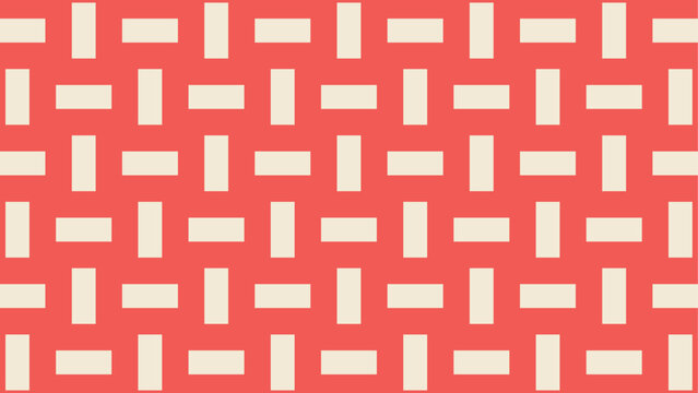 Seamless geometric pattern with cream rectangular blocks on a vibrant