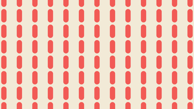 Seamless pattern with vertical red dashed lines on a light beige