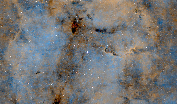 This iconic emission nebula is a striking region of active star formation embedded within the much larger IC 1396 emission complex in the constellation Cepheus. The dark &ldquo;trunk&rdquo; seen in the image is a