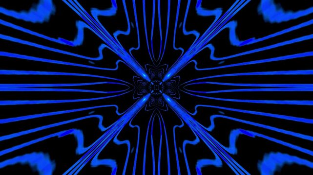 Blue neon futuristic x-shape grid tunnel background