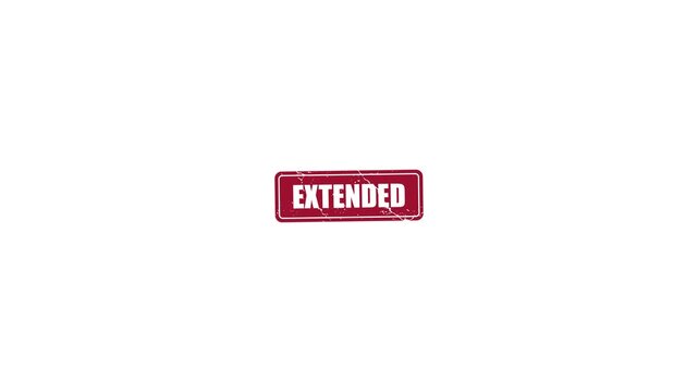 Extended Red Grunge Rubber Stamp Animation on Green Screen