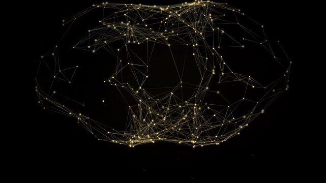 Abstract neural network brain concept digital intelligence and data connectivity animation