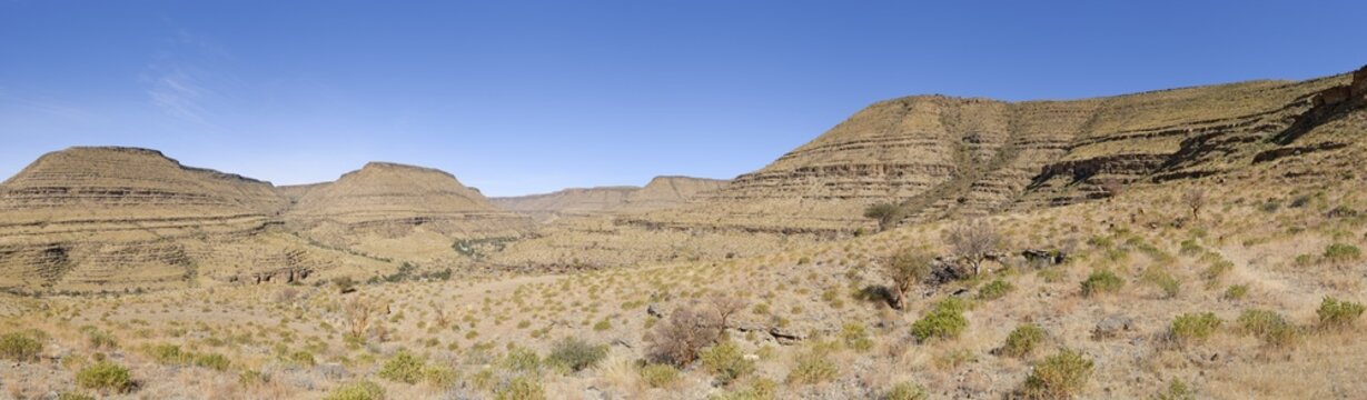 On a hike around the canyon on the grounds of the Zebra River Lodge, Namibia, Africa