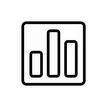 Minimalist bar chart icon for statistics and data visualization