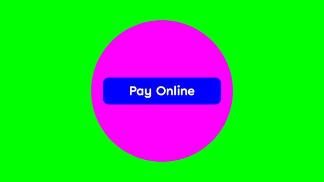 Pay Online Button Animation on Green Screen