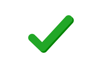  Green Check Mark Icon, Rounded Tick Symbol on White Background © EBEN SAMUEL