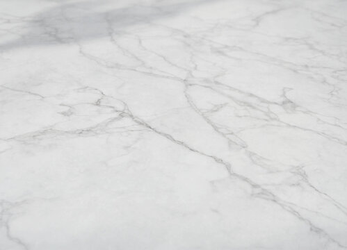 Elegant white marble stone surface with grey veins
