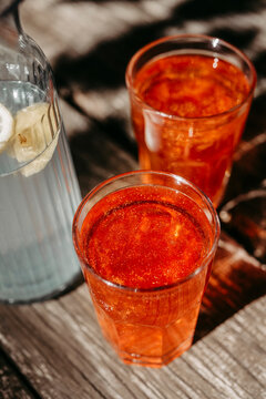 Aperol Spritz in zwei Gl&auml;sern