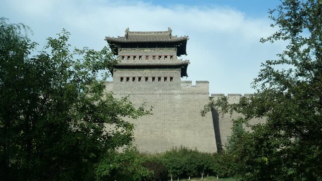 Ancient City Wall and Watchtower in Datong, Shanxi, China