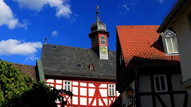the cityscape of koenigstein im taunus germany 4k video