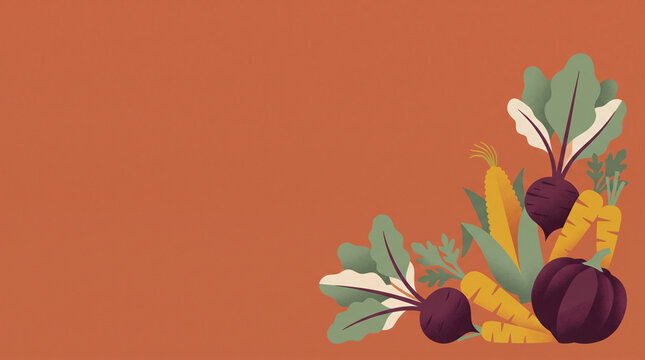 Thanksgiving day background with fresh autumn vegetables