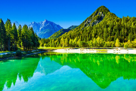 Jasna lake in Triglav national park, Kranjska Gora, Slovenia, Europe