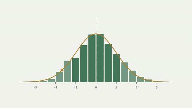 Animated histogram with bell curve overlay