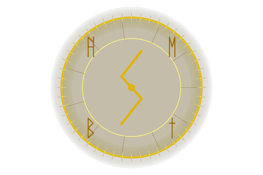 Elder Futhark Sowilo rune with solar lightning. Isolated transparent PNG overlay.