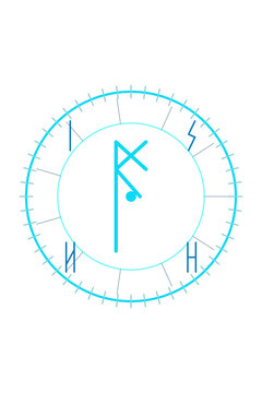 Bind rune combining Algiz and Tiwaz protection. Isolated transparent PNG overlay.