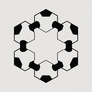 Interlocking Puzzle Piece Hexagon Design