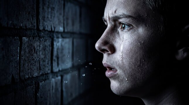 Hostile Confrontation, A teenager reacts with shock during a tense and hostile confrontation