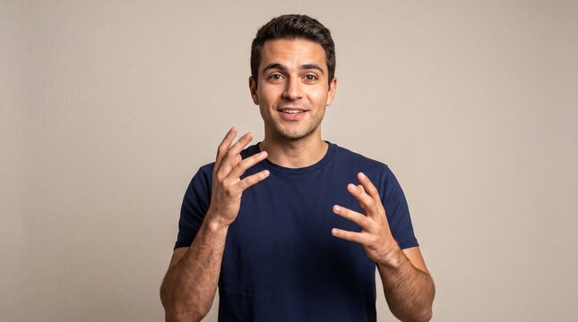 Talent Audition, A charismatic young man delivers an engaging performance during a professional casting call
