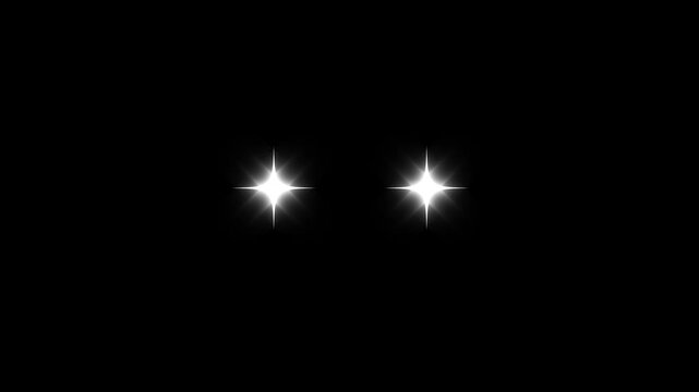Twinkling star motion graphics, black background glow twinkle movement, energy explosion video, 4k video sparkling stars shine animation, fast glitter star motion, white vector doodle blinking
