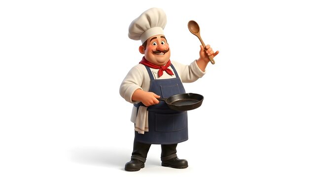 chef holding a pan cooking for you
