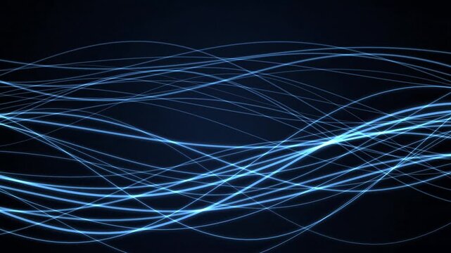 Abstract Neon Blue Light Speed Seamless Motion Loop 4K