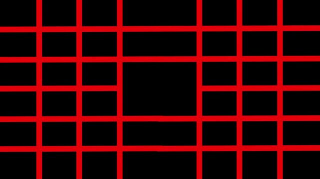 red stripe transition with vertical bar animation