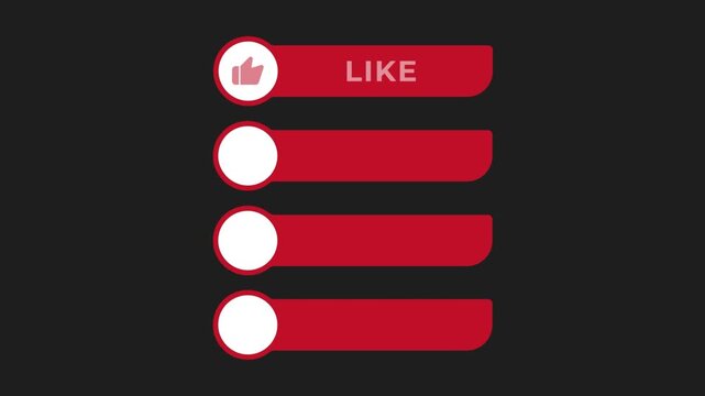 Animated Social Media Like Comment Share Subscribe Lower Third Bar