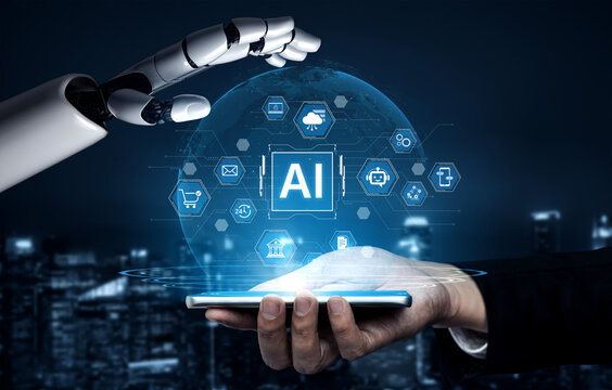 Hexagonal AI ecosystem connects cloud, fintech, commerce and communication services, highlighting secure integration, analytics and automated workflows for digital enterprises. Corpus