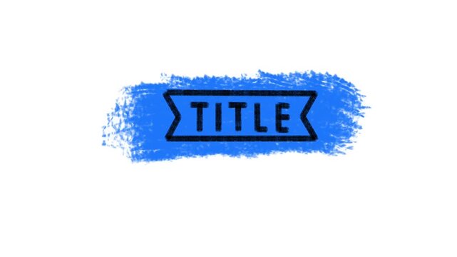 Blue Paint Brush Stroke Lower Third Animation with Text Ribbon Title Placeholder