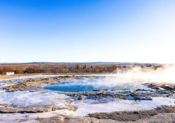  Geysir Strokkur at Geyser, Golden Circle, Iceland. © Lara Red