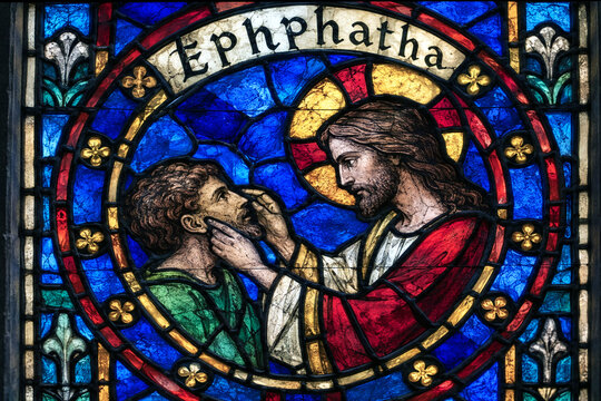 Ephphatha! Jesus healing the deaf-mute.