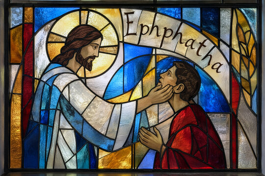 Ephphatha! Jesus healing the deaf-mute.