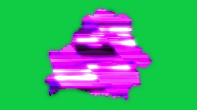 Belarus purple news headline effect map pop animation green background