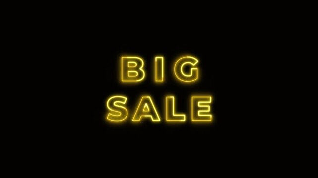 Bright Big Sale Typography Reveal, Luminous E-commerce Marketing Video