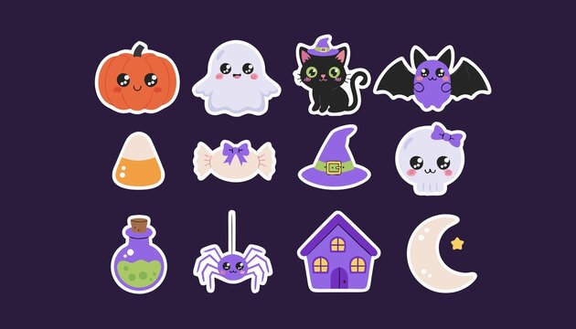 Cute Halloween Sticker Set