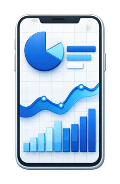 PNG Mobile data visualization illustration.