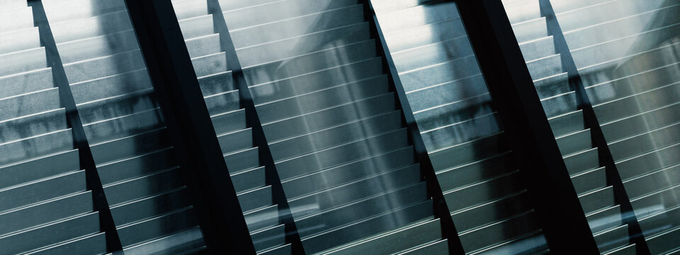 modern metal blind curtain architecture banner background