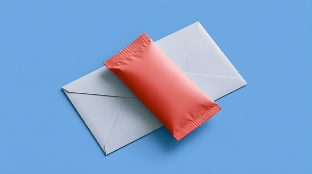 Nutrition Test Kit Packaging Resting Neatly Beside A Mailing Envelope