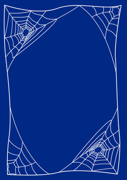 Rectangular spiderweb frame with space for text