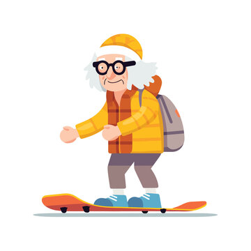 Old woman isolated