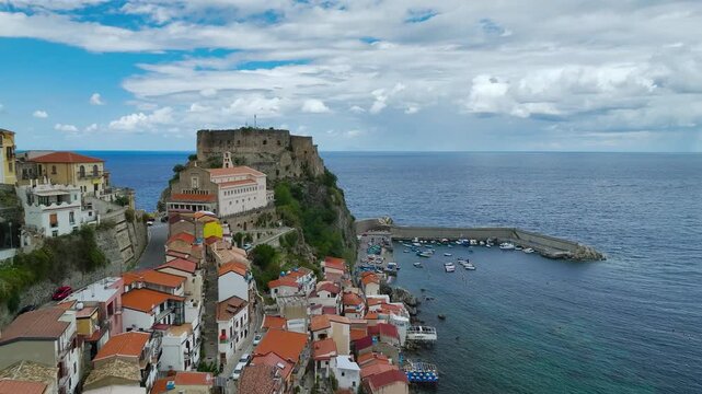 Scilla from a drone, Calabria, Italy